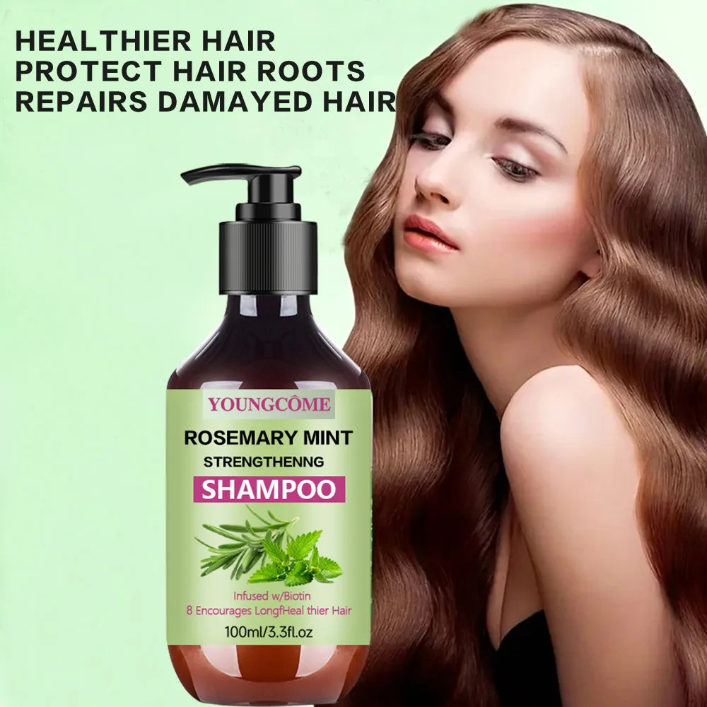 YOUNGCOME Rosemary Mint Strengthening Shampoo 100ml – Unisex, All Hair Types