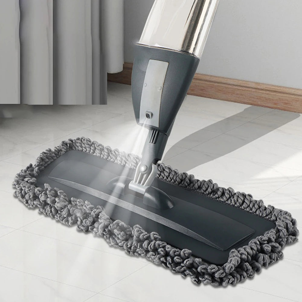 Spray Mop Hand-Free Dual-Use Flat Mop – Wet & Dry Microfiber Floor Cleaner