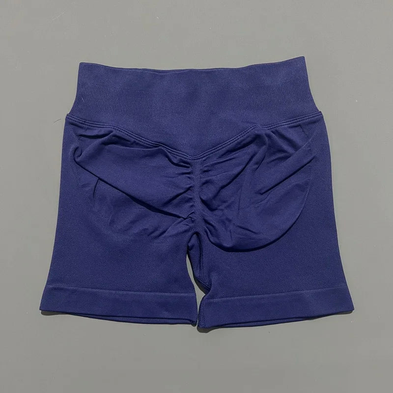 HISTELLO Women’s 4.5" Impact Fitness Biker Shorts – Low Waist Scrunch Butt Yoga & Gym Shorts