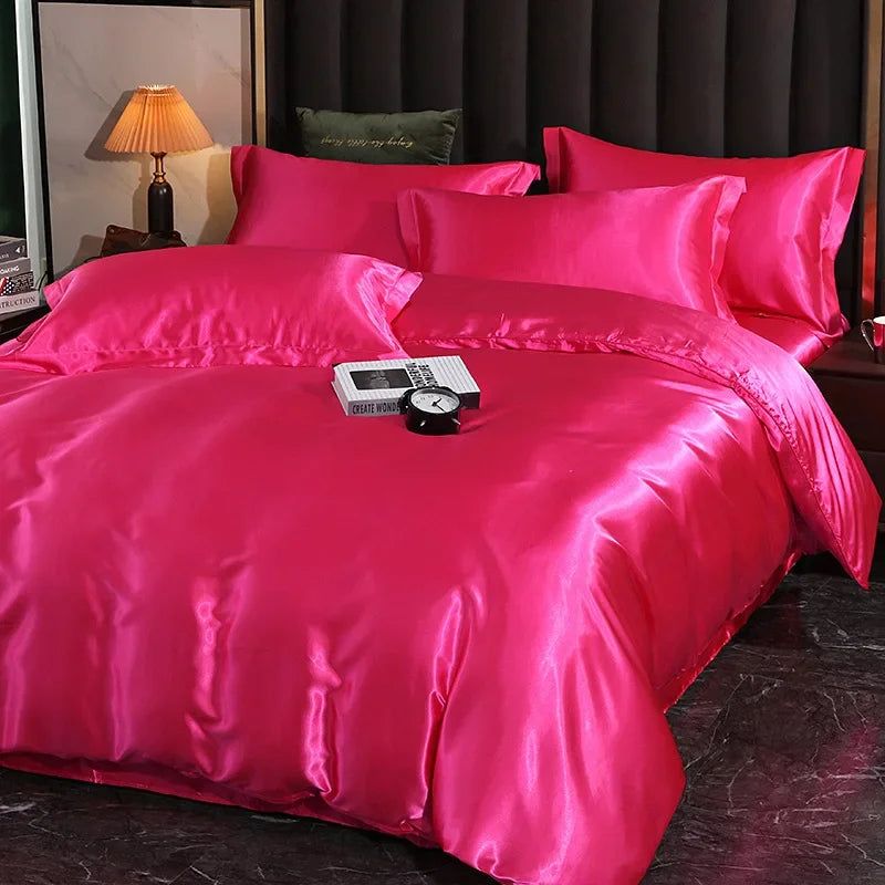 100% Pure Silk Bedding Set – Luxury Duvet Cover, Bed Sheet & Pillowcases