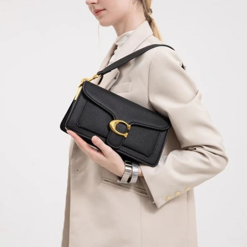 Fashionable Underarm Shoulder Bag with Dual Straps and Diagonal Small Square Design – PU Leather Satchel