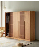 Luxury Modern Wooden Wardrobe with Sliding Doors and Storage Drawers – Nordic Style Bedroom Closet Furniture thumbnail 8