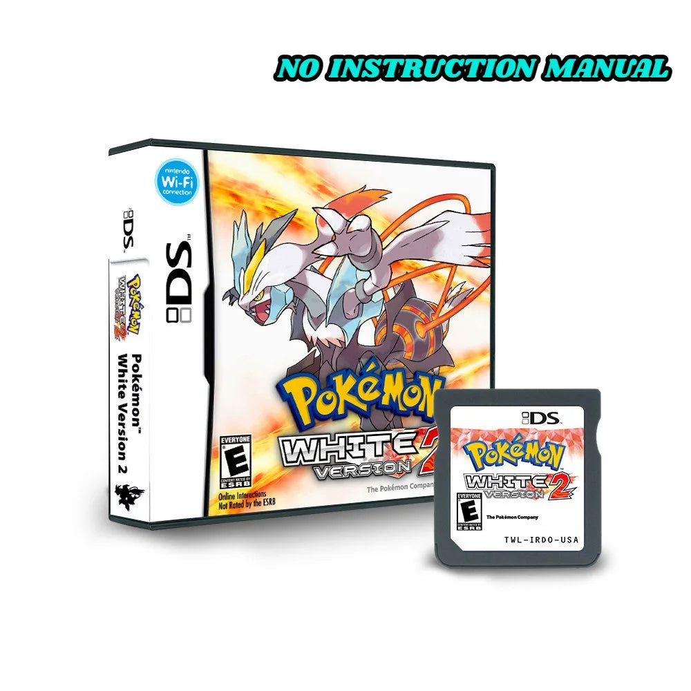 Pokemon Black & White 1+2 Combined Card for DS/NDS/3DS with Box Cassette
