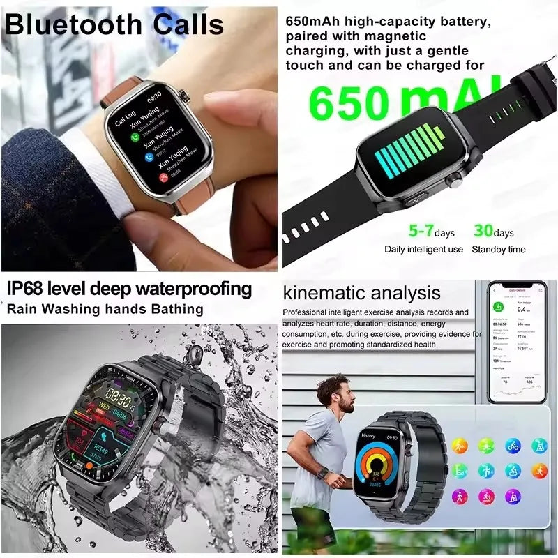 GUHUAVMI Micro Physical Examination Smart Watch with ECG, Uric Acid & Five-Organ Health Monitoring