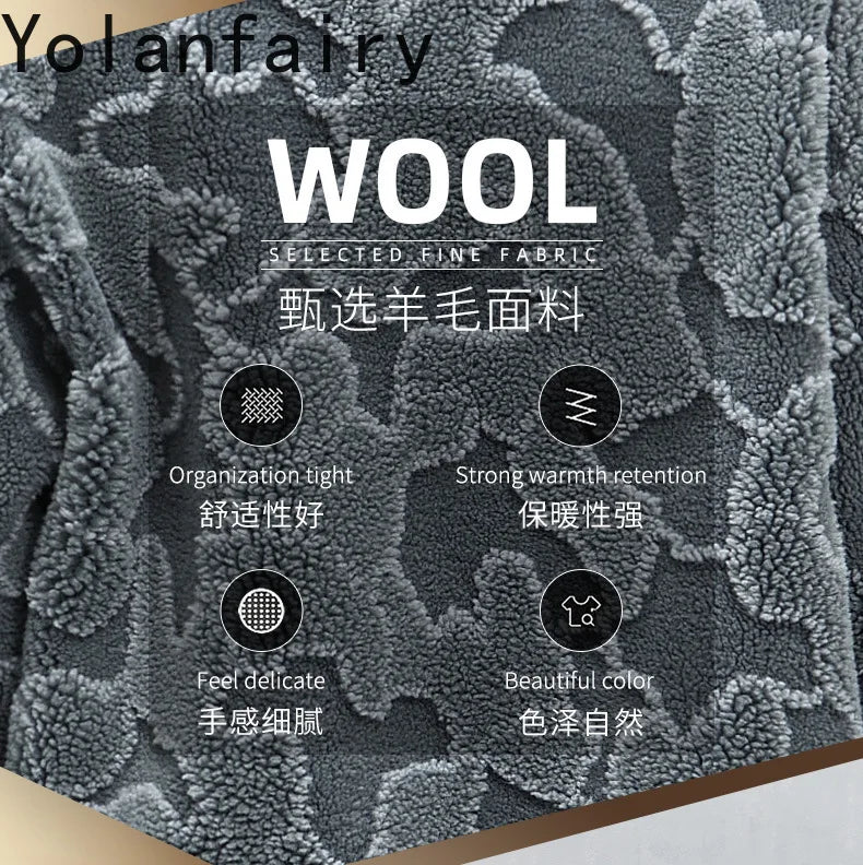 Nature Wool Men’s Real Fur Shearling Coat – Winter Leather Jacket, Loose Fit, Short Style