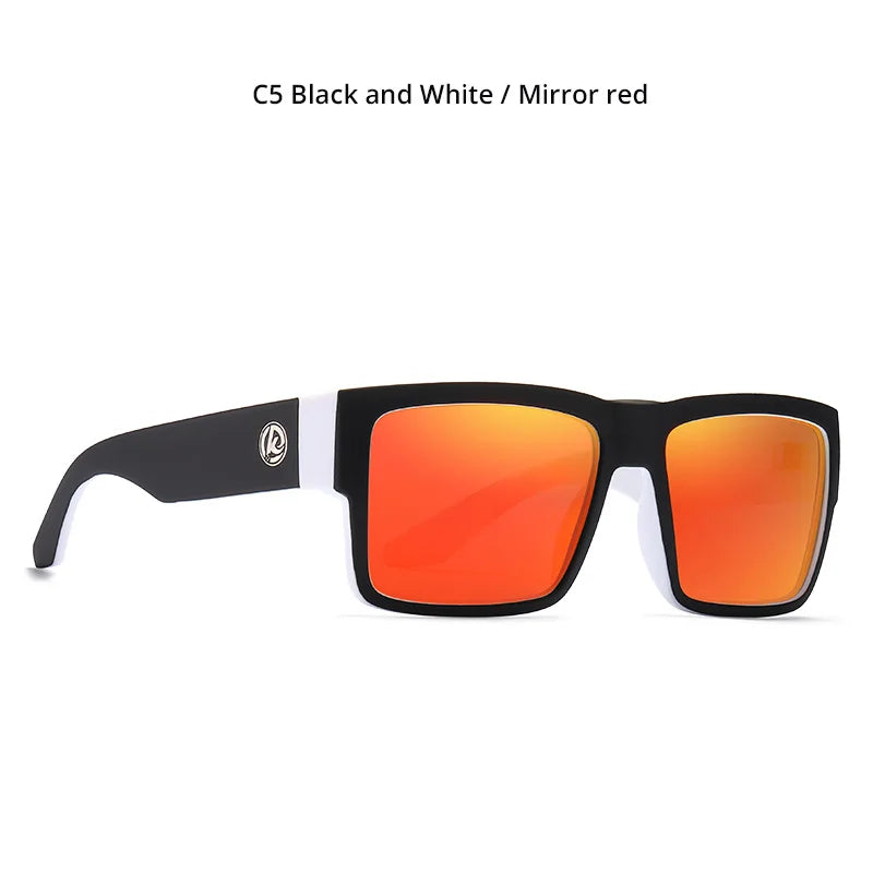KDEAM Classic Square Polarized Sports Sunglasses UV400 Windproof Outdoor Fishing Driving Shades for Men KD093