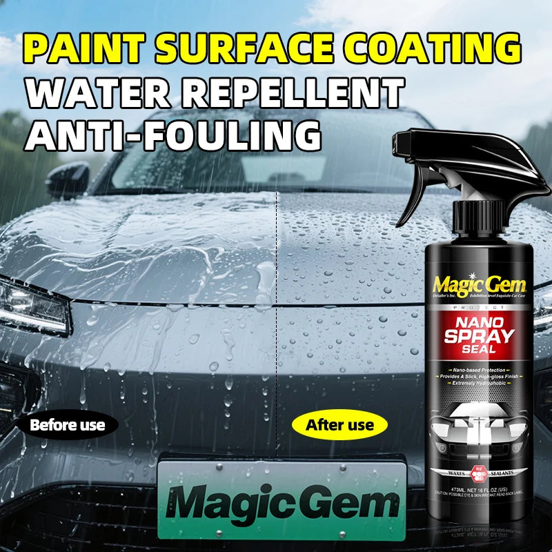 Magic Gem Car Ceramic Nano Coating Liquid 473ml – Crystal Hydrophobic Paint Protection Polish for Toyota