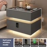 Modern Smart Suspension Bedside Table with Wireless Charging – Minimalist Solid Wood Nightstand thumbnail 22