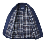 Men’s Solid Denim Jacket – Vintage Casual Slim Fit Cotton Blazer thumbnail 7