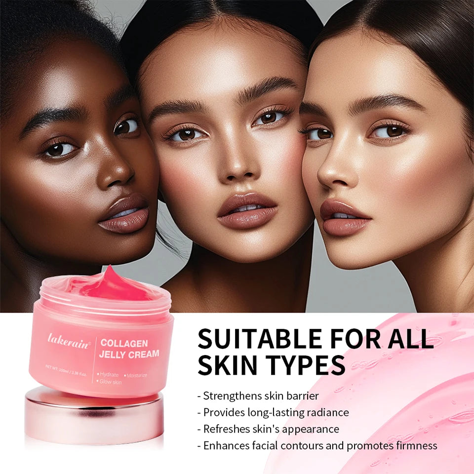 Moisturizing Collagen Jelly Cream with Niacinamide and Hydrolyzed Collagen 100ml Anti-Aging Firming Hydrating Face Cream