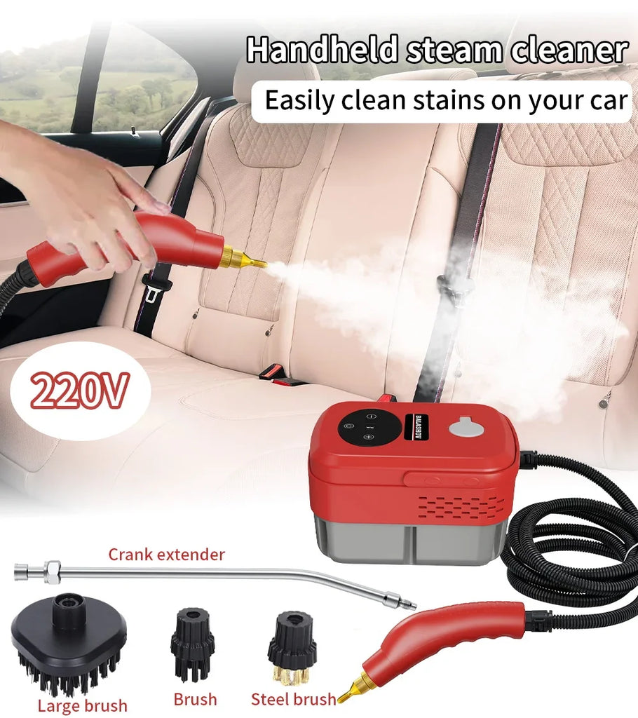 2500W High-Temperature Handheld Steam Cleaner for Home, Car, Kitchen, and More