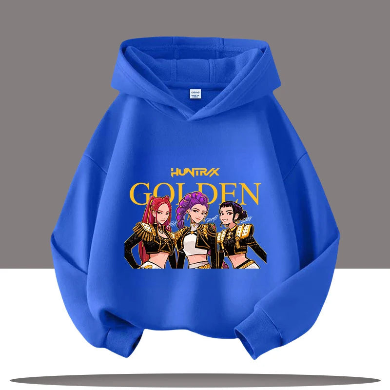 K-pop Demon Hunters Hoodie for Kids – Boys & Girls Fashion Pullover with Saja Print