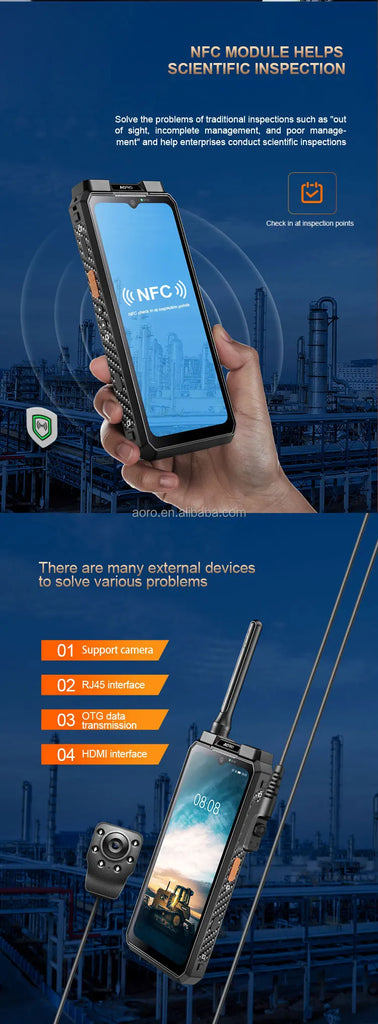AORO M8 5G Rugged Smartphone with Thermal Imaging & Walkie Talkie – IP68 Waterproof, FHD+ Display, Android 13