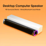 4D Computer Speaker Bar Stereo Sound Subwoofer Bluetooth Speaker for MacBook, Laptop, PC, and Music Player thumbnail 3