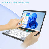 Dual Screen 14+14 Inch 2K Touchscreen 2-in-1 Laptop 16GB/32GB Intel N100 CPU 360° Flip Metal Case thumbnail 5