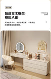 Makeup Vanity Dressing Table with Stool and Mirror – Modern Nordic Bedroom Dresser with Storage Drawers thumbnail 25