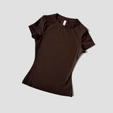 Women Seamless Yoga Top – Short Sleeve Fitness & Activewear Shirt thumbnail 25