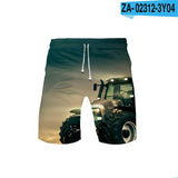 Children's 3D Tractor Truck Swim Shorts – Boys Beach & Sports Board Shorts thumbnail 16