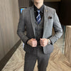 High Quality Modified Plaid Three-Piece Men’s Suit – Slim Fit Business Casual Vest and Trousers Set