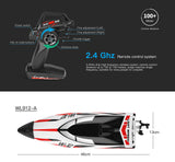 WL916 / WL912-A RC Speedboat 2.4GHz High-Speed Remote Control Racing Boat for Kids thumbnail 28