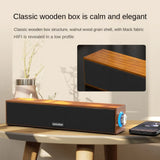 Long Strip USB Wired & Bluetooth Wooden Dual Speakers – Small Desktop Sound Bar with Heavy Bass thumbnail 11