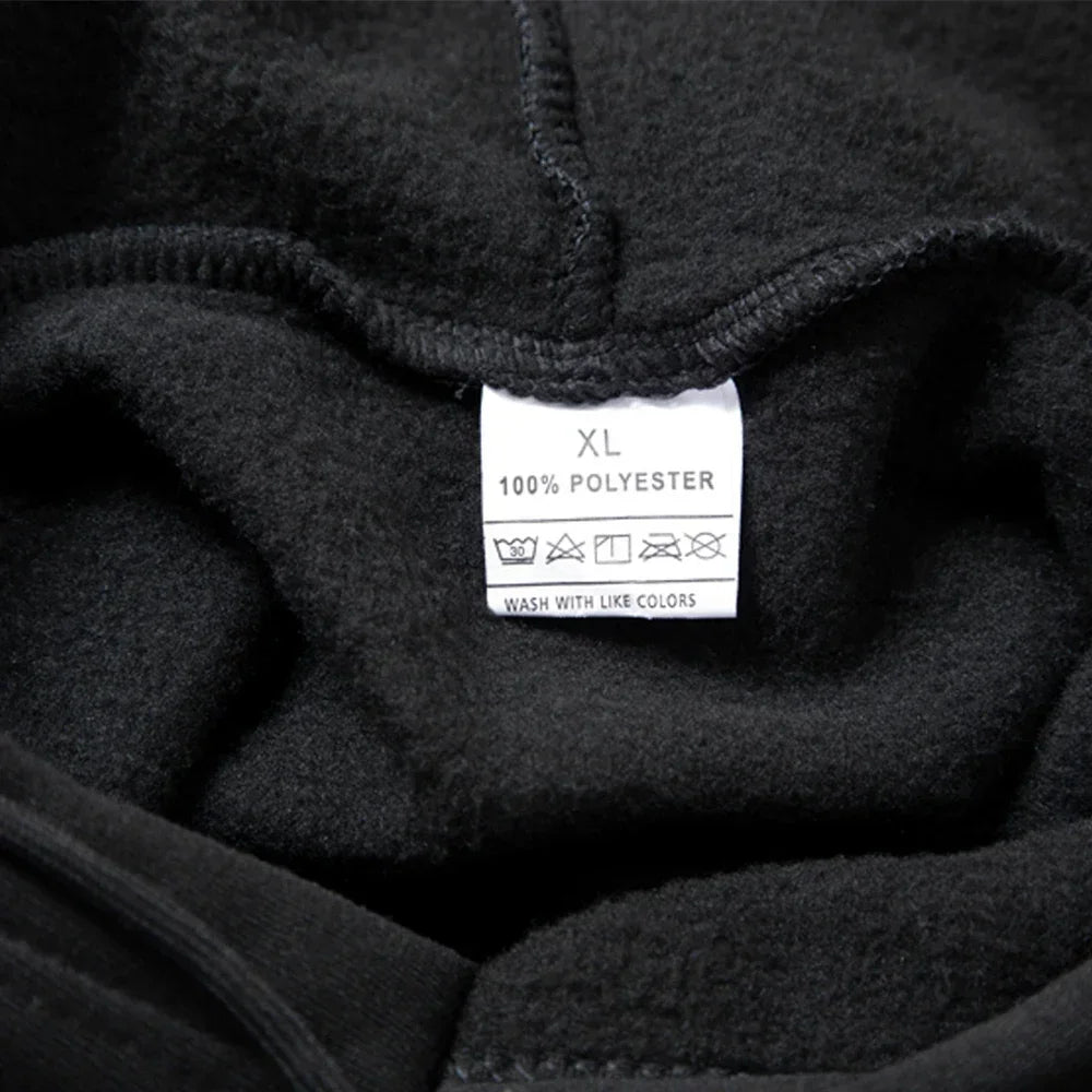 Men’s Hooded Sportswear Set – Letter Print Hoodie & Drawstring Pants Autumn Winter