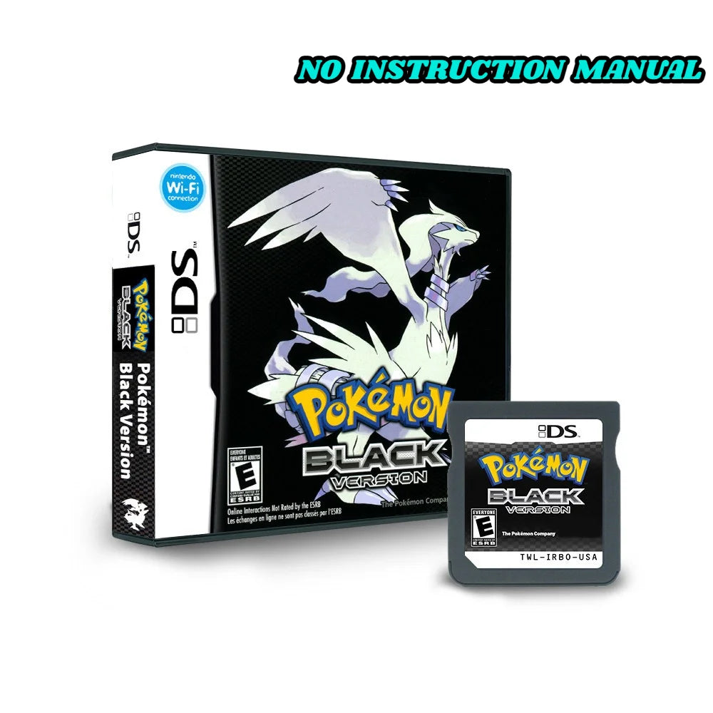 Pokemon Black & White 1+2 Combined Card for DS/NDS/3DS with Box Cassette