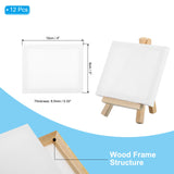 12/24Pcs Mini Canvas Board and Wood Easel Set thumbnail 15