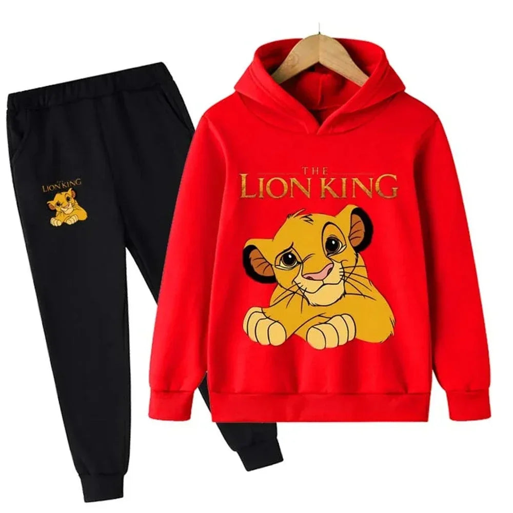 Children's Lion Tracksuit Set – Hoodie and Pants, Casual Sportswear for Boys and Girls