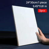 5pcs White Blank Square Artist Canvas Wooden Frame Cotton Boards for Oil, Acrylic & Watercolor Painting thumbnail 24