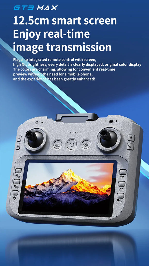 GT3 MAX 8K HD Mini Drone with 4.3" Remote Control – 360° Flip Quadcopter for Kids