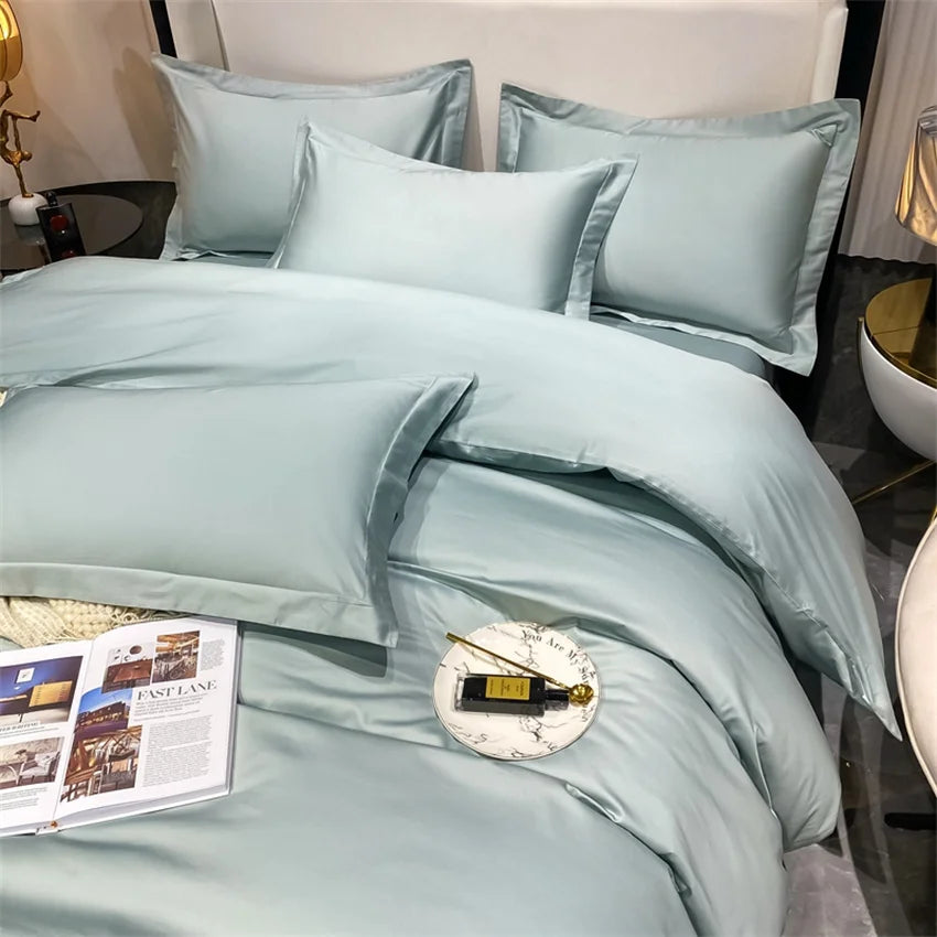 Luxury 100% Egyptian Cotton Bedding Set – Duvet Cover & Pillowcases, Soft Bed Linen for Double, Queen, King Size Beds