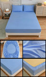 Kuup 3-Piece Solid Colour Queen Bedding Set – Polyester Fitted Sheet & Pillowcases with Elastic Band thumbnail 13