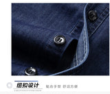 Men’s Casual Cargo Denim Shirt – Heavyweight Vintage Button-Down Workwear Shirt thumbnail 10