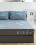 Grounding Earthing Fitted Sheet Cal King 183x213cm Cotton Silver Fibre Sheet with Grounding Cord 400TC thumbnail 1