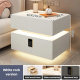 Modern Smart Suspension Bedside Table with Wireless Charging – Minimalist Solid Wood Nightstand thumbnail 2