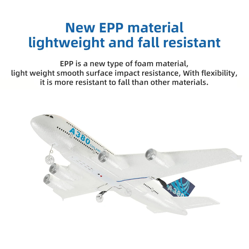 A380 Airbus RC Airplane – 2.4GHz Foam Fixed Wing RC Plane Easy Fly RTF Model