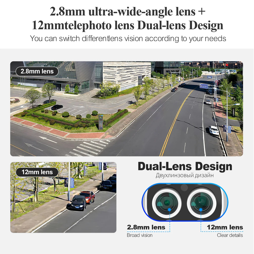 Techage 16CH 8MP Dual Lens PTZ POE CCTV Camera System with Human Detection and Two-Way Audio