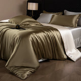 Silk Bed Sheets Set Luxury Bedding with Duvet Cover, Fitted/Flat Sheet & Pillowcases – King, Queen, Full, Twin thumbnail 26