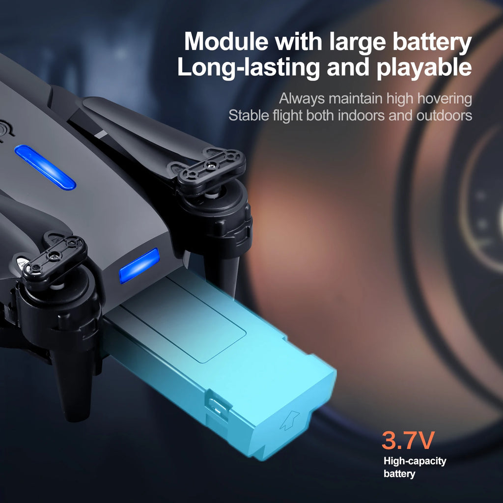 E88/E99 Drone with Dual HD Cameras, Screen Remote Control, Optical Flow, 6-Axis Gyro, One-Button Takeoff, Foldable Quadcopter
