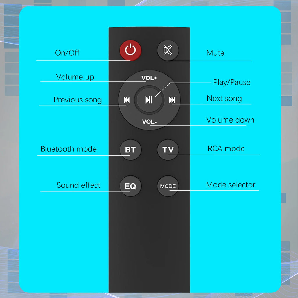 TV Car Sound Bar – Wired & Wireless Bluetooth Home Surround SoundBar for PC, Theater, TV, and Computer