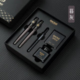 BAOKE T18/T19/T20 Black & Grey Fountain Pen Gift Set with Ink Bottle and 6 Cartridges – Stainless Steel Nib Metal Office Pen thumbnail 32