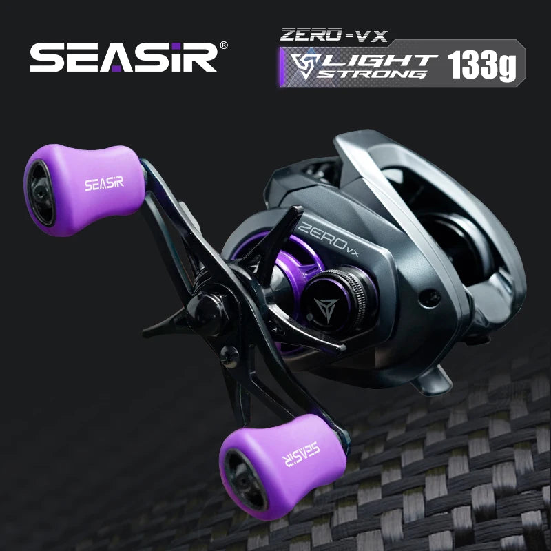 Seasir ZERO-VX Ultralight BFS Baitcasting Reel – 133g, 7.6:1 Gear Ratio, 6+1BB, Max Drag 4kg | Fresh & Saltwater Fishing Reel