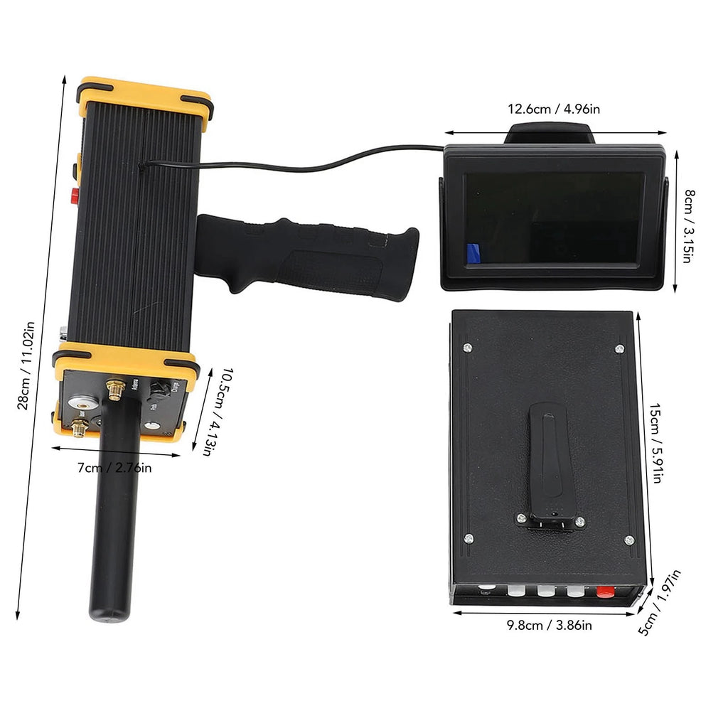 15m Depth | 1000m Range High-Accuracy Metal Detector with LCD Display – For Gold, Silver & Copper – Qiilu