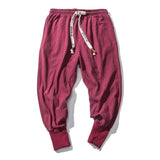 Men’s Cotton Linen Harem Pants – Baggy Streetwear Joggers with Elastic Waist thumbnail 19