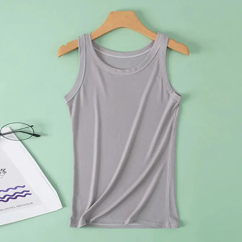 3-Piece Women’s Solid Color Knit Tank Top Vest Set