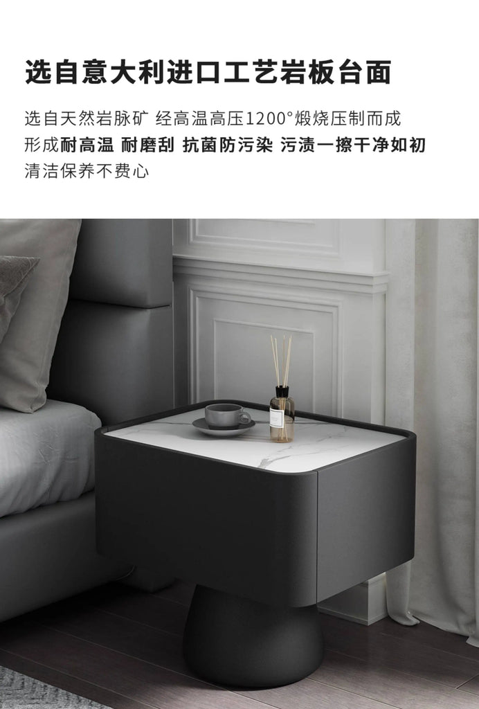 Space-Saving Vintage Bedside Table – Minimalist Luxury Wooden Nightstand