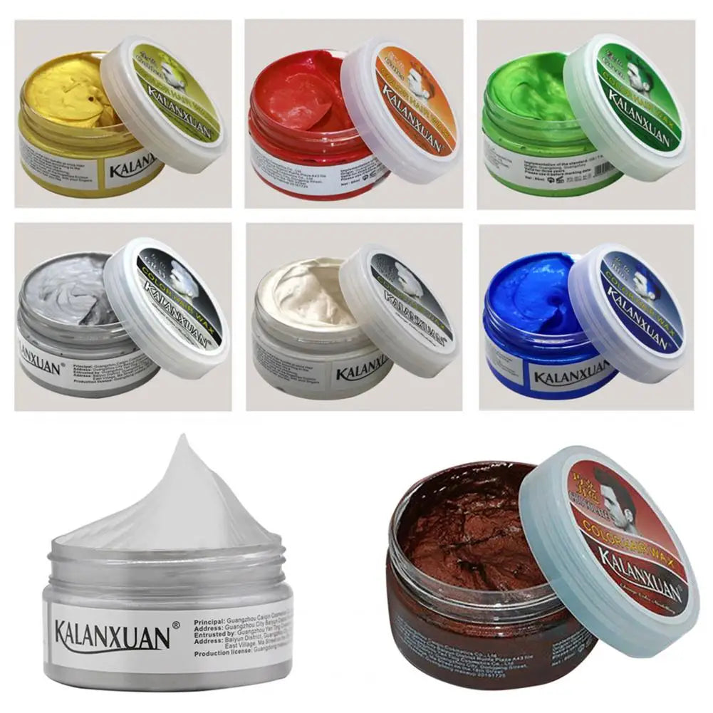Hair Wax Dye – 9 Colors Temporary Styling Paste for Men & Women