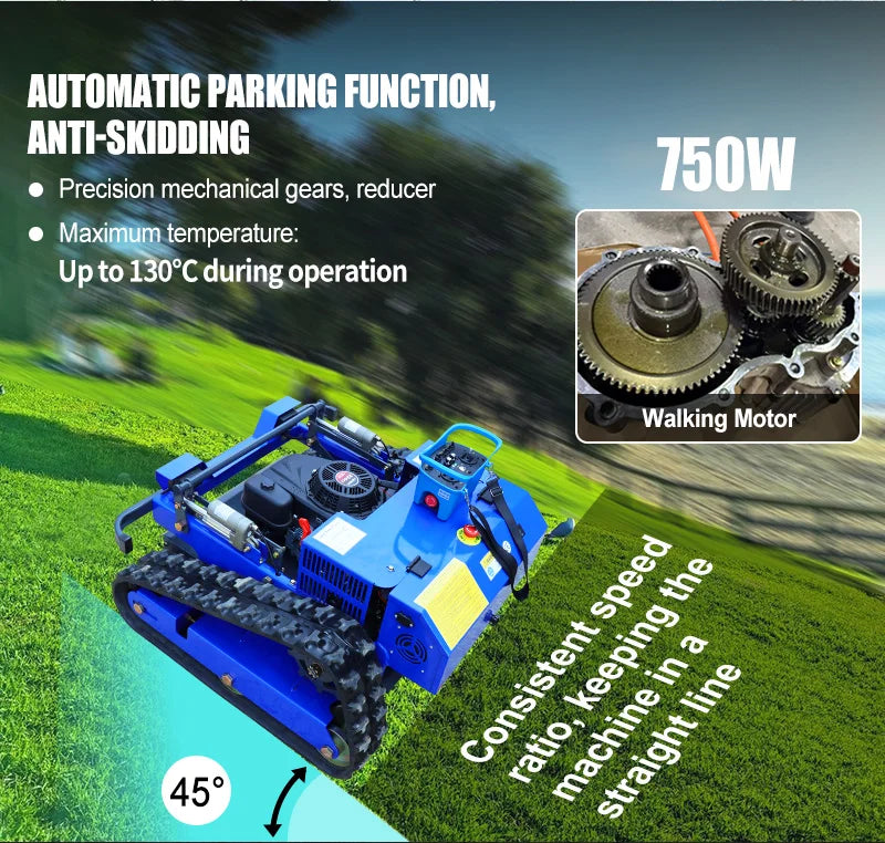 Customised Remote-Controlled All-Terrain Lawn Mower Robot – Self-Propelled Zero-Turn Petrol Mower