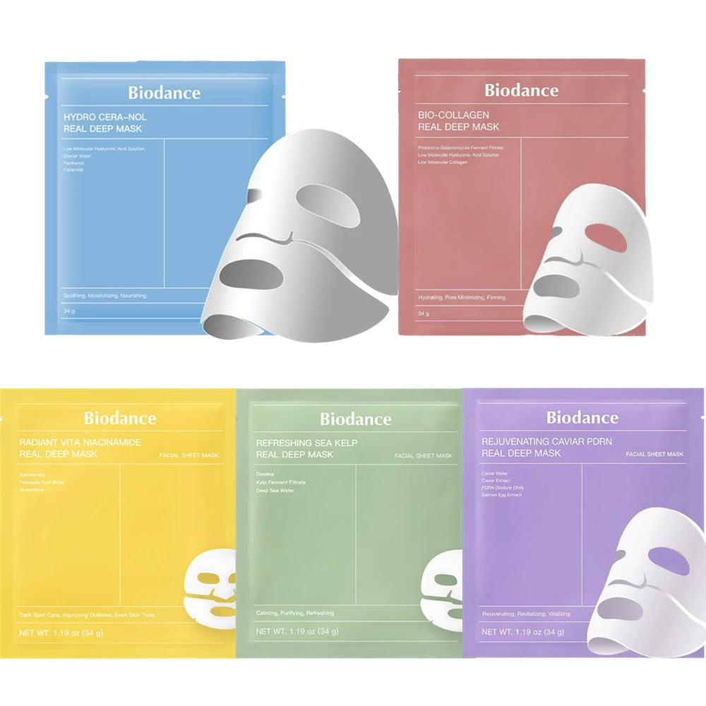 Korean Biodance Collagen Cotton Tablets – Elastic Firming Pore Moisturizing & Calming Facial Pads (60 Pads)